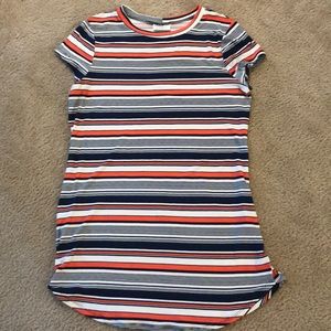 Multicolored striped dress